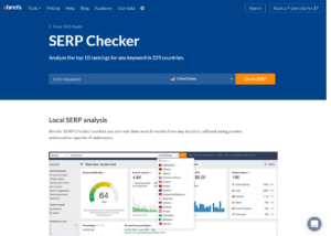 Outil SEO Gratuit : Ahrefs SERP Checker