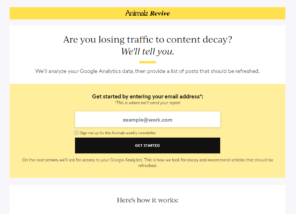 Outil SEO Gratuit : Animalz Revive