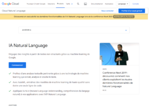 Démo de l'API de langage naturel NLP