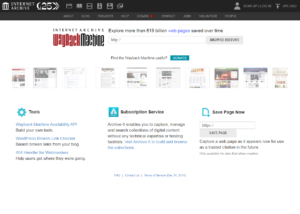 Outil SEO Gratuit : Wayback Machine
