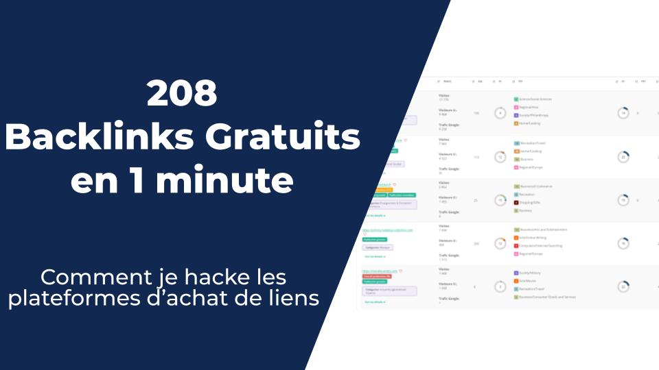 Créer 208 liens en 1 mninute
