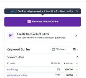 Keyword Surfer