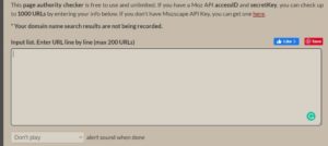 Vérifiez l'autorité du domaine et l'autorité de la page