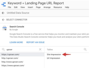 ajoutez le rapport Site Impression de Google Search Console
