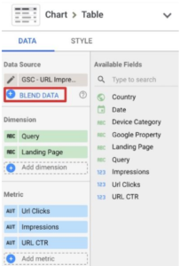 cliquez sur Blend Data